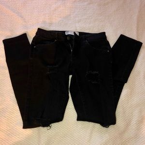 RSQ Black Distressed Jeans